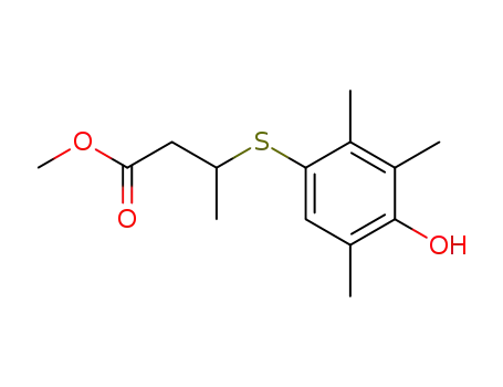 3-(4-Hydroxy-2,3,5-trimethyl-phenylsulfanyl)-butyric acid methyl ester