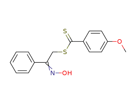 Benzenecarbodithioic acid, 4-methoxy-, 2-(hydroxyimino)-2-phenylethyl
ester