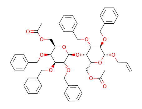 allyl O-(6-O-acetyl-2,3,4-tri-O-benzyl-β-D-galactopyranosyl)-(1->4)-6-O-acetyl-2,3-di-O-benzyl-β-D-galactopyranoside