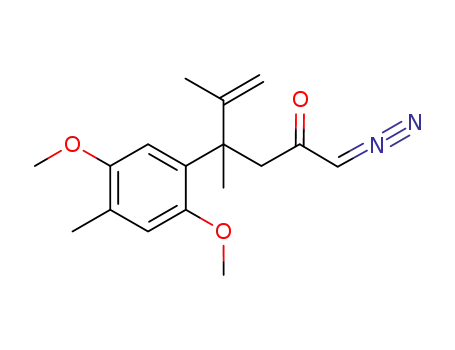 1-diazo-4-(2,5-dimethoxy-4-methyl-phenyl)-4,5-dimethyl-hex-5-en-2-one