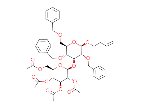 but-3-enyl 2,4,6-tri-O-benzyl-3-O-(tetra-O-acetyl-β-D-glucopyranosyl)-β-D-glucoside