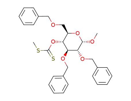 methyl 2,3,6-tri-O-benzyl-4-O-(methylthio)thiocarbonyl-α-D-glucopyranoside