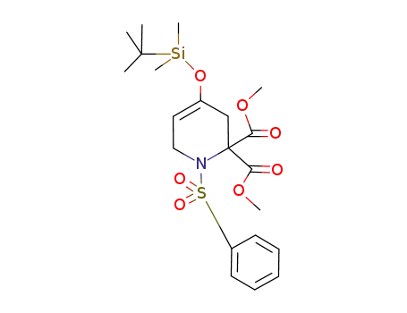 dimethyl N-benzenesulfonyl-4-t-butyldimethylsiloxy-1,2,3,6-tetrahydropyridine-2,2-dicarboxylate