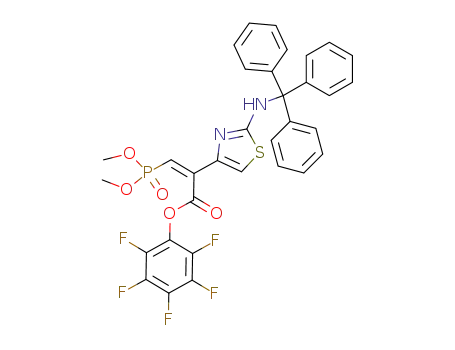 (Z)-(dimethoxy-phosphoryl)-2-<2-(trityl-amino)-thiazol-4-yl>-acrylic acid 2,3,4,5,6-pentafluoro-phenyl ester