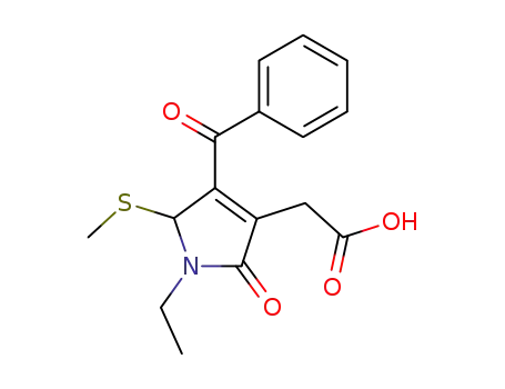 (4-Benzoyl-1-ethyl-5-methylsulfanyl-2-oxo-2,5-dihydro-1H-pyrrol-3-yl)-acetic acid