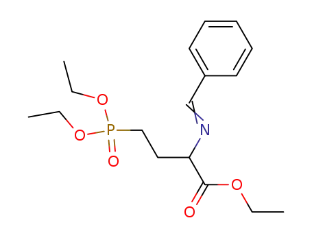 Butanoic acid, 4-(diethoxyphosphinyl)-2-[(phenylmethylene)amino]-,
ethyl ester