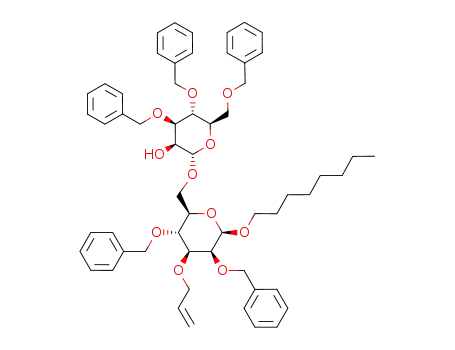 Octyl-O-(3,4,6-tri-O-benzyl-α-D-mannopyranosyl)-(1->6)-3-O-allyl-2,4-di-O-benzyl-β-D-mannopyranosid
