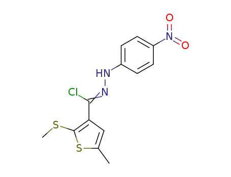 N-(p-nitrophenyl)-5-methyl-2-methylthio-3-thiophenecarbohydrazonoyl chloride