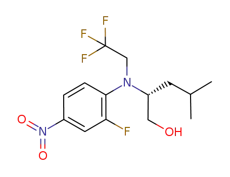 Molecular Structure of 329229-84-7 ((2R)-2-[2-fluoro-4-nitro(2,2,2-trifluoroethyl)anilino]-4-methyl-1-pentanol)