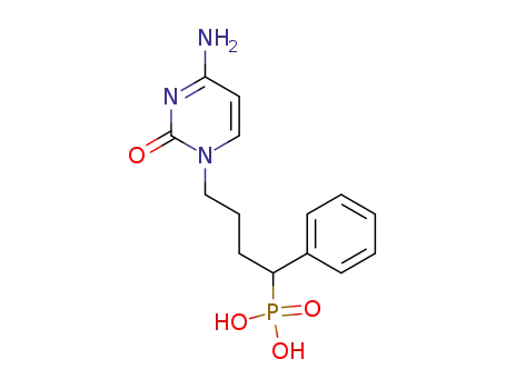 Molecular Structure of 137333-93-8 (Phosphonic acid, [4-(4-amino-2-oxo-1(2H)-pyrimidinyl)-1-phenylbutyl]-)