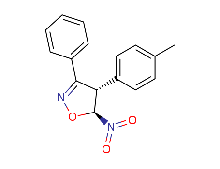 Isoxazole, 4,5-dihydro-4-(4-methylphenyl)-5-nitro-3-phenyl-, trans-