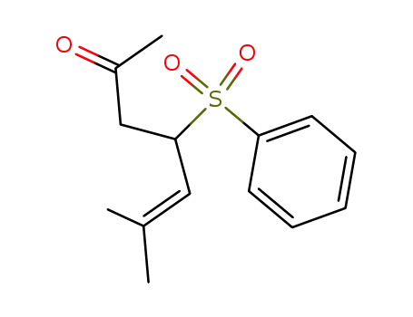 Molecular Structure of 62692-45-9 (5-Hepten-2-one, 6-methyl-4-(phenylsulfonyl)-)