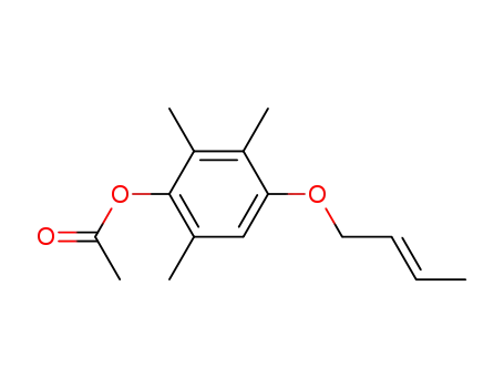 Molecular Structure of 83626-24-8 (Phenol, 4-(2-butenyloxy)-2,3,6-trimethyl-, acetate)