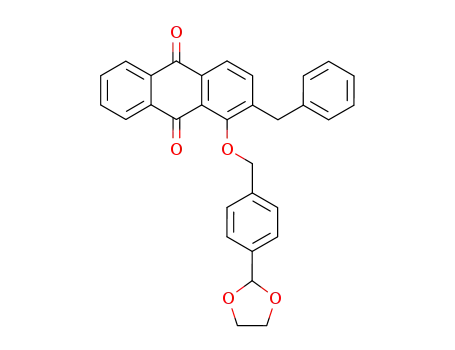 1-<<<4-(1,3-Dioxolan-2-yl)>benzyl>oxy>-2-benzyl-9,10-anthraquinone