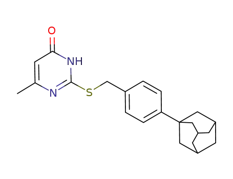 Molecular Structure of 911838-00-1 (2-[4-(1-adamantyl)benzylsulfanyl]-6-methyl-pyrimidin-4(3H)-one)