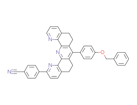 4-{7-[4-(phenylmethoxy)phenyl]-5,6,8,9-tetrahydropyridino[3,2-h]quinolino[8,7-b]quinolin-2-yl}benzenecarbonitrile