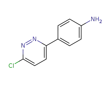 Molecular Structure of 108655-25-0 (4-(6-CHLORO-3-PYRIDAZINYL)BENZENAMINE)