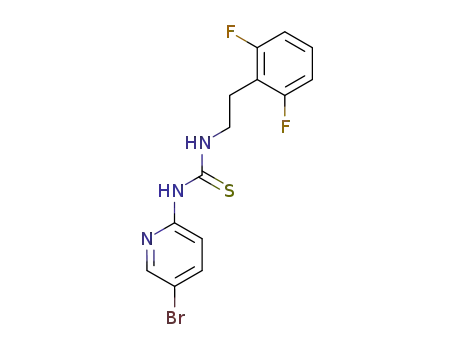 Molecular Structure of 149488-13-1 (1-(5-bromopyridin-2-yl)-3-[2-(2,6-difluorophenyl)ethyl]thiourea)