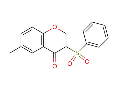 4H-1-Benzopyran-4-one, 2,3-dihydro-6-methyl-3-(phenylsulfonyl)-