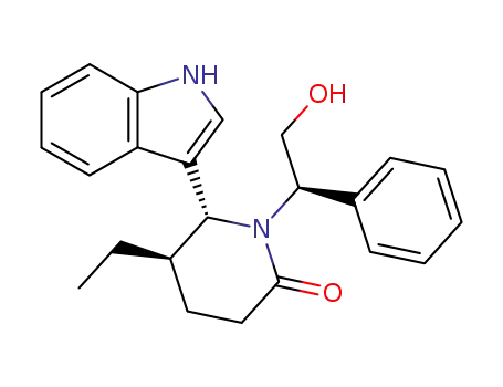 2-Piperidinone,
5-ethyl-1-[(1R)-2-hydroxy-1-phenylethyl]-6-(1H-indol-3-yl)-, (5R,6R)-