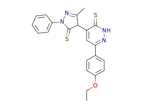6-(4-Ethoxy-phenyl)-4-(3-methyl-1-phenyl-5-thioxo-4,5-dihydro-1H-pyrazol-4-yl)-2H-pyridazine-3-thione