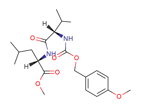 Molecular Structure of 79479-41-7 (L-Leucine, N-[N-[[(4-methoxyphenyl)methoxy]carbonyl]-L-valyl]-, methyl
ester)