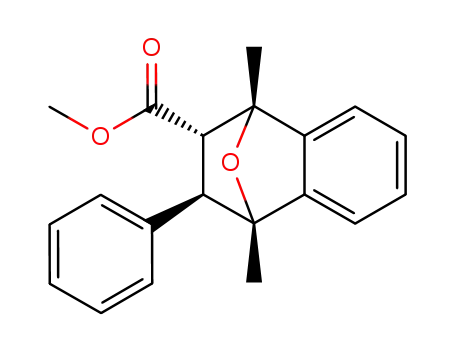 Molecular Structure of 86440-78-0 ((1S,8R,9S,10R)-1,8-Dimethyl-10-phenyl-11-oxa-tricyclo[6.2.1.0<sup>2,7</sup>]undeca-2,4,6-triene-9-carboxylic acid methyl ester)