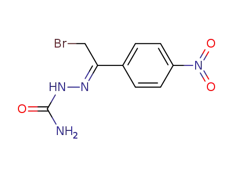 Molecular Structure of 93298-08-9 (2-[2-bromo-1-(4-nitrophenyl)ethylidene]hydrazinecarboxamide)