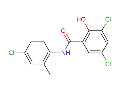Molecular Structure of 79402-01-0 (Benzamide, 3,5-dichloro-N-(4-chloro-2-methylphenyl)-2-hydroxy-)