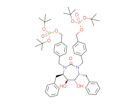 Phosphoric acid di-tert-butyl ester 4-{(4R,5S,6S,7R)-4,7-dibenzyl-3-[4-(di-tert-butoxy-phosphoryloxymethyl)-benzyl]-5,6-dihydroxy-2-oxo-[1,3]diazepan-1-ylmethyl}-benzyl ester