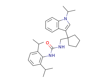 Urea,N-[2,6-bis(1-methylethyl)phenyl]-N'-[[1-[1-(1-methylethyl)-1H-indol-3-yl]cyclopentyl]methyl]-