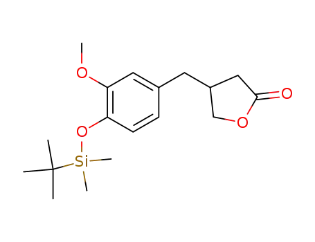 (+/-)-3-<(4-Tertio-butyl dimethylsiloxy)-3-methoxybenzyl>butan-4-olide