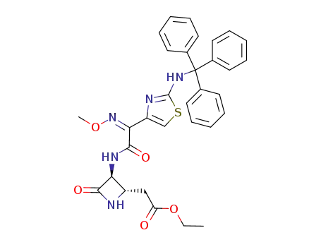 trans-3-<2-(2-tritylaminothiazol-4-yl)-2-((Z)-methoxyimino)acetamido>-4-ethoxycarbonylmethyl-2-azetidinone