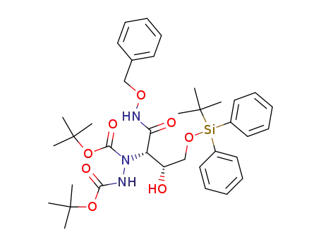 (2S,3R) benzyl 2-<N,N'-bis(tert-butyloxycarbonyl)hydrazino>-4-<(tert-butyldiphenylsilyl)oxy>-3-hydroxybutanohydroxamate