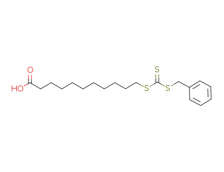Molecular Structure of 939984-30-2 (11-(((benzylthio)carbonothioyl)thio)undecanoic acid)