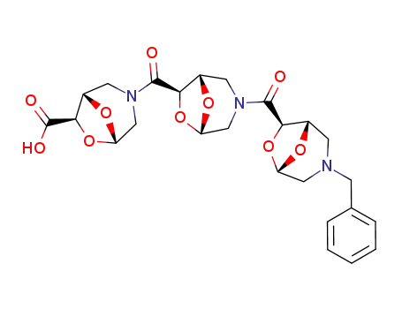 (1S,5S,7R)-3-[(1S,5S,7R)-3-((1S,5S,7R)-3-Benzyl-6,8-dioxa-3-aza-bicyclo[3.2.1]octane-7-carbonyl)-6,8-dioxa-3-aza-bicyclo[3.2.1]octane-7-carbonyl]-6,8-dioxa-3-aza-bicyclo[3.2.1]octane-7-carboxylic acid
