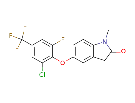 2H-Indol-2-one,
5-[2-chloro-6-fluoro-4-(trifluoromethyl)phenoxy]-1,3-dihydro-1-methyl-