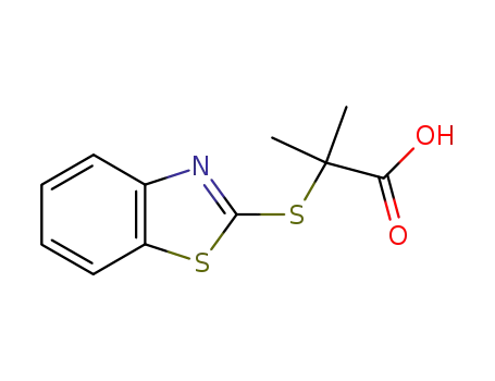 Propanoic acid, 2-(2-benzothiazolylthio)-2-methyl-