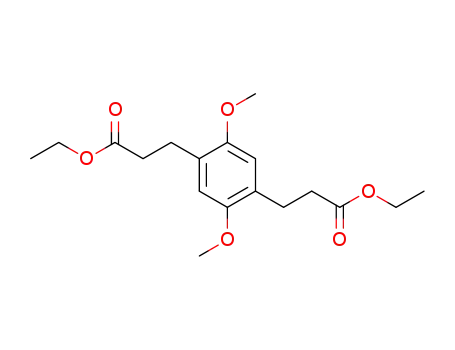 Molecular Structure of 82997-81-7 (1,4-Benzenedipropanoic acid, 2,5-dimethoxy-, diethyl ester)