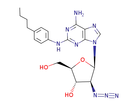 (2R,3S,4S,5R)-5-[6-Amino-2-(4-butyl-phenylamino)-purin-9-yl]-4-azido-2-hydroxymethyl-tetrahydro-furan-3-ol