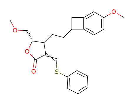 4β-<2-(1,2-dihydro-4-methoxybenzocyclobutenyl)ethyl>-4,5-dihydro-5α-(methoxymethyl)-3-<(phenylthio)-methylene>furan-2(3H)one
