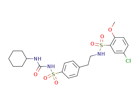 Molecular Structure of 81533-88-2 (1-((p-(2-(3-Chloro-6-methoxybenzenesulfonamido)ethyl)phenyl)sulfonyl)- 3-cyclohexylurea)