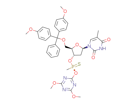 (R<sub>P</sub>)-5'-O-DMT-thymidine-3'-O-((4,6-dimethoxy-1,3,5-triazin-2-yl)methylphosphonothioate)