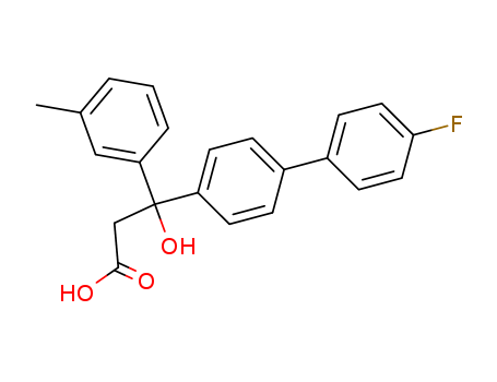 4-BIPHENYLHYDRACRYLIC ACID,4'-FLUORO-SS-(M-TOLYL)-,(-)-CAS