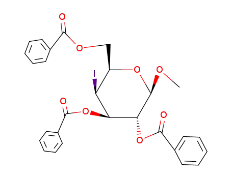 methyl 2,3,6-tri-O-benzoyl-4-deoxy-4-iodo-β-D-galactopyranoside