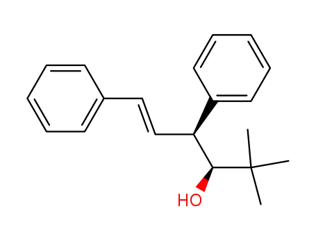Molecular Structure of 82545-44-6 ((E)-(3S,4S)-2,2-Dimethyl-4,6-diphenyl-hex-5-en-3-ol)