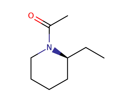Molecular Structure of 89578-41-6 (Piperidine, 1-acetyl-2-ethyl-, (S)- (9CI))