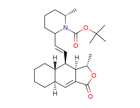 (S)-2-Methyl-6-[(E)-2-((3S,3aR,4R,4aS,8aS)-3-methyl-1-oxo-1,3,3a,4,4a,5,6,7,8,8a-decahydro-naphtho[2,3-c]furan-4-yl)-vinyl]-piperidine-1-carboxylic acid tert-butyl ester