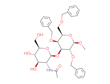 methyl O-(2-acetamido-2-deoxy-β-D-glucopyranosyl)-(1-3)-2,4,6-tri-O-benzyl-β-galactopyranosyl
