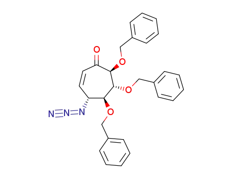 (2S,3R,4S,5S) 5-azido-2,3,4-tris(benzyloxy) cyclohept-6,7-en-1-one